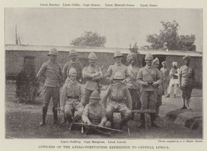 Offiziere der anglo-portugiesischen Expedition nach Zentralafrika von English Photographer