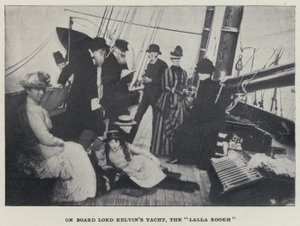 An Bord von Lord Kelvins Yacht, der "Lalla Rookh" von English Photographer