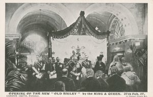 Eröffnung des Old Bailey durch den König und die Königin, 27. Februar 1907