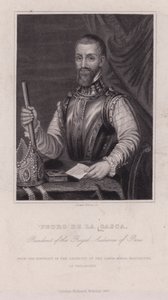 Pedro de la Gasca, spanischer Bischof, Diplomat und zweiter Vizekönig von Peru (s/w Foto) von English Photographer