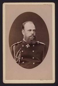 Porträt, Zar Alexander III. von Russland (s/w Foto) von English Photographer