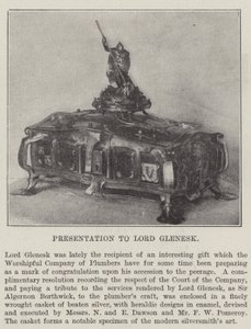 Übergabe an Lord Glenesk von English Photographer