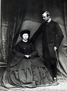 Prinzessin Alice und Prinz Ludwig von Hessen, 1860 von English Photographer