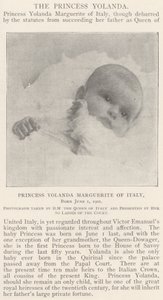 Prinzessin Yolanda Marguerite von Italien, geboren am 1. Juni 1901 von English Photographer