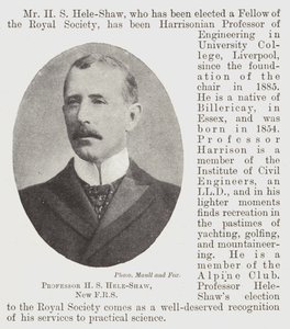 Professor H S Hele-Shaw, neuer FRS von English Photographer