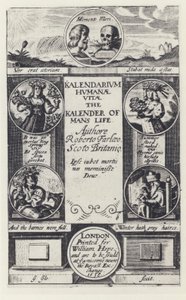 R Farley, Kalendarium humanae vitae, W Hope 1638 von English Photographer