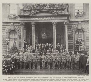 Rückkehr der Bristol Engineers aus Südafrika, das Kontingent im Royal Hotel, Bristol von English Photographer