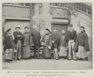 Unterzeichner der Sikkim-Tibet-Konvention von English Photographer