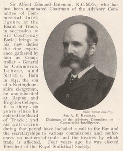 Sir A. E. Bateman, Vorsitzender des Beratungsausschusses für Handelsintelligenz