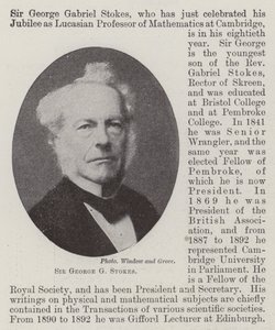 Sir George G Stokes von English Photographer