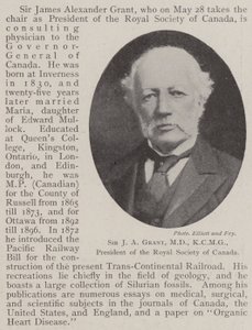 Sir J. A. Grant, MD, KCMG, Präsident der Royal Society of Canada von English Photographer