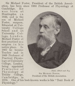 Sir Michael Foster, Präsident der British Association