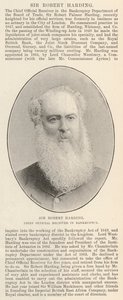 Sir Robert Harding, Hauptempfänger in Konkurs