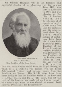 Sir W Huggins, neuer Präsident der Royal Society