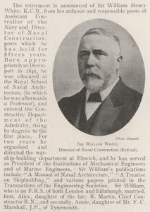 Sir William White, Direktor des Schiffbaus (im Ruhestand)