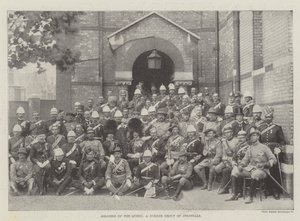 Soldaten der Königin, eine Jubiläumsgruppe von Kolonialen von English Photographer