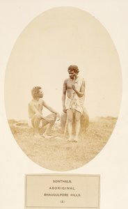 Sonthals, Ureinwohner, Bhaugulpore-Hügel, aus The People of India, von J. Forbes Watson, veröffentlicht 1868 von English Photographer
