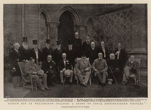 Rede Tag am Wellington College, eine Gruppe königlicher, angesehener Besucher