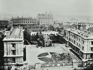 St Thomas Hospital: Erhöhte Ansicht der Außenansicht, 1862 von English Photographer