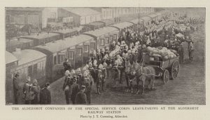 Die Aldershot-Kompanien des Sonderdienstkorps, Abschied am Bahnhof von Aldershot
