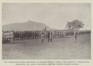 Die anglo-portugiesische Expedition nach Britisch-Zentralafrika, Ihre Majestät Kommissar spricht zur Sikh-Kontingent, Britisch-Zentralafrikanische Gewehre
