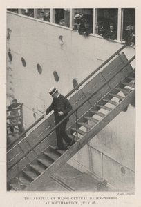 Die Ankunft von Generalmajor Baden-Powell in Southampton, 26. Juli