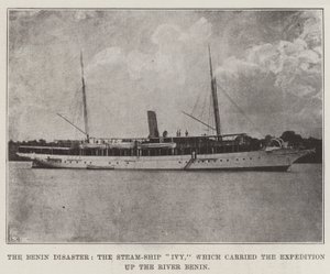 Das Benin-Desaster, das Dampfschiff Ivy, das die Expedition den Fluss Benin hinaufbrachte