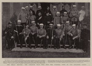 Das Bisley-Treffen, das kanadische Team, das den Kolonialpreis im Kolapore-Match gewann