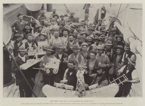 Der Buren-Gefangene als Spielzeugmacher an Bord des Schiffes