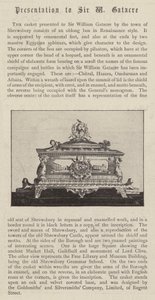 Der Kasten, der Sir William Gatacre von der Stadt Shrewsbury überreicht wurde