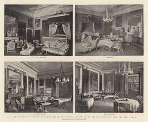 Das Diamantjubiläum, Unterkünfte für königliche Gäste im Buckingham Palace, die belgischen Zimmer von English Photographer