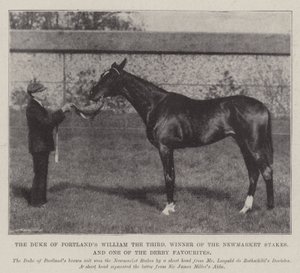 Der Herzog von Portlands William der Dritte, Gewinner der Newmarket Stakes und einer der Favoriten für das Derby von English Photographer