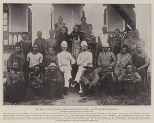 Die ostamerikanischen Verwaltungsgäste zur Krönung, einheimische Häuptlinge in Mombasa von English Photographer