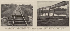 Die Auswirkungen des Erdbebens in Indien auf die Eastern Bengal State Railway von English Photographer