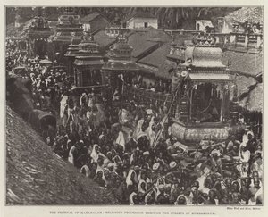 Das Mahamakam-Fest, religiöse Prozession durch die Straßen von Kombakonum von English Photographer