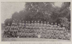 Die ersten indischen Truppen, die für den Dienst in China ausgewählt wurden, Nr. 3 Kompanie, Queens Own Madras Sappers und Miners