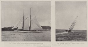 Die ersten Fahrten der neuen Yacht des Kaisers, Meteor II, in New York
