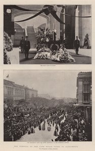 Das Begräbnis des verstorbenen Nubar Pascha in Alexandria von English Photographer