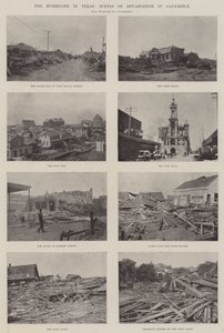 Der Hurrikan in Texas, Szenen der Verwüstung in Galveston