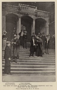 Der König von Siam in Harrow, Dr. Welldon zeigt Seiner Majestät den Oberjungen von English Photographer