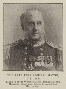 Der verstorbene Konteradmiral Mayne, CB, MP