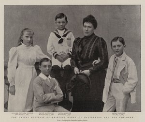 Das neueste Porträt von Prinzessin Henry von Battenberg und ihren Kindern