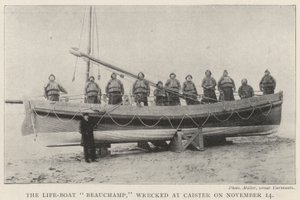 Das Rettungsboot Beauchamp, am 14. November in Caister gestrandet von English Photographer