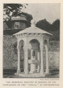 Das Denkmal zu Ehren der Stewardess der Stella in Southampton von English Photographer
