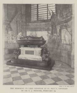 Das Denkmal für Lord Leighton in St. Pauls, enthüllt von Sir E J Poynter, 19. Februar von English Photographer