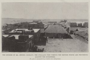 Der Mord an Mr. Jenner, Kismayu, der Jubaland-Hafen, von dem aus die britischen Streitkräfte gegen die Mörder vorgehen von English Photographer