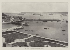 Die Marine-Manöver, die Flotte in Torbay