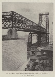 Die neue East River Brücke zwischen New York und Brooklyn, das New Yorker Ende von English Photographer