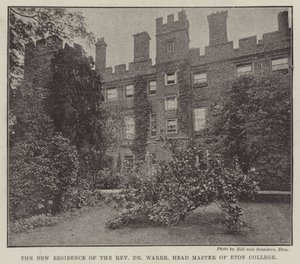 Die neue Residenz des Reverend Dr. Warre, Schulleiter des Eton College von English Photographer