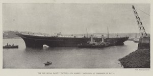Die neue königliche Yacht Victoria und Albert, zu Wasser gelassen in Pembroke am 9. Mai von English Photographer